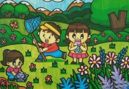 春天的童话绘画幼儿园图片