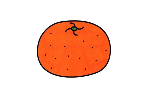 橘子简笔画图片 简单图片