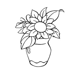花瓶里的花朵简笔画花 花瓶里的花朵植物花简笔画步骤图片大全