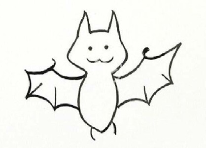 幼儿小蝙蝠简笔画图片