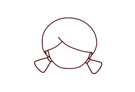 中秋节简笔画_中秋节端着月饼的小女孩简笔画步骤图解教程