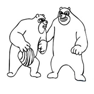 熊出没卡通人物简笔画图片