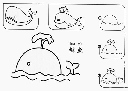 鲸鱼怎么画