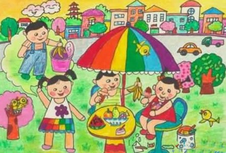 保护绿色家园儿童画
