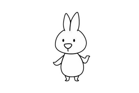小白兔最简单的画法 卡通兔子简笔画步骤图片大全