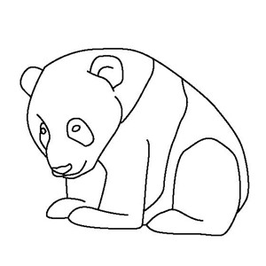 动物简笔画 熊猫宝宝简笔画图片