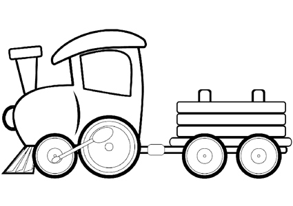 可爱的小火车简笔画图片
