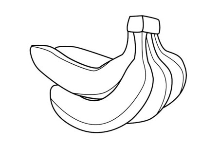 一把香蕉简笔画彩色画法步骤图片