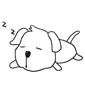 动物睡觉简笔画 卡通图片