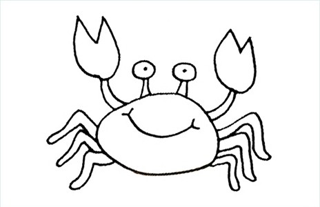 大螃蟹简笔画图片