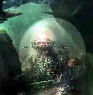 科幻画-海底城市