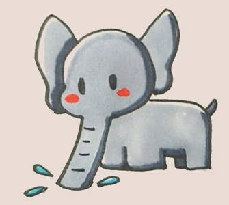 如何画大象简笔画