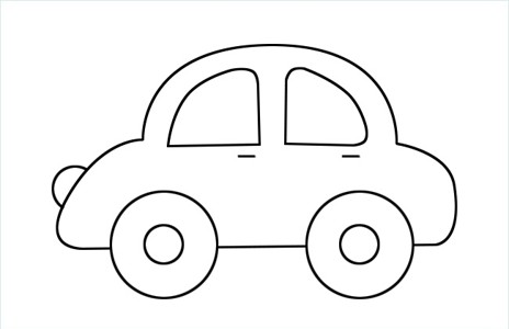 教你画一个最简单的小汽车简笔画