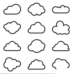 手绘各种形状的云朵简笔画图片大全
