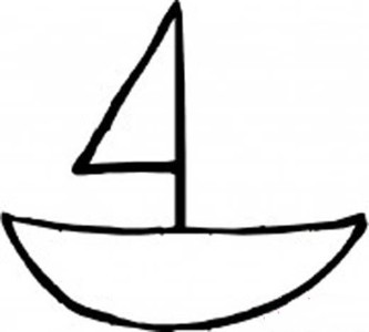 幼儿简单的帆船简笔画