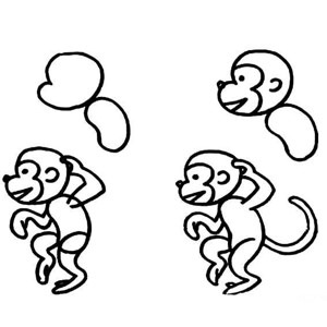 一步一步教你画猴子图片