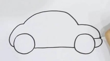 彩色甲壳虫汽车的简单画法 