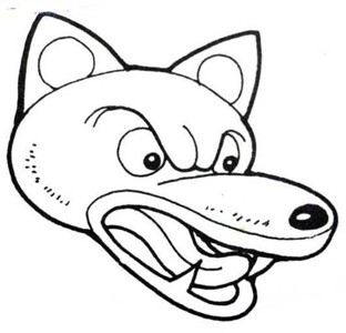 大灰狼卡通图片 头部图片