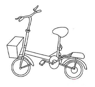 幼儿关于折叠自行车简笔画图片