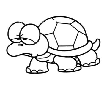 生气的乌龟简笔画