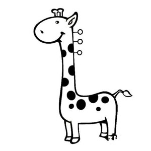 动物简笔画大全 长颈鹿简笔画画法