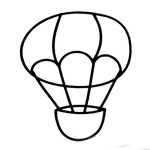 儿童简单的热气球简笔画图片