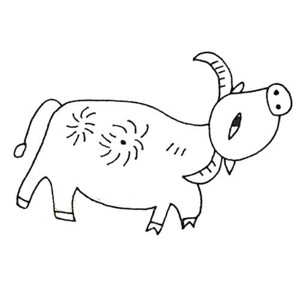 水牛怎么画最简单图片