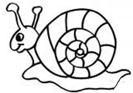 小学生蜗牛简笔画图片