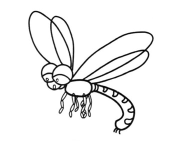 迷茫的蜻蜓简笔画