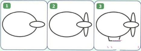 飞艇简笔画画法分解图大全：如何画飞艇