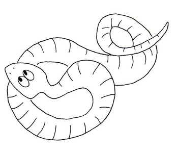 关于蛇的简笔画图片精选