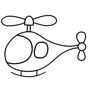 幼儿学画直升飞机