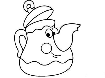 卡通形象调皮的茶壶