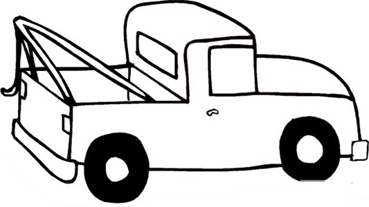 简单的小卡车简笔画