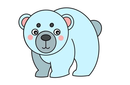 北极熊怎么画简笔画