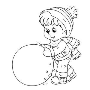 滚雪球的小孩简笔画人物 滚雪球的小孩人物简笔画步骤图片大全