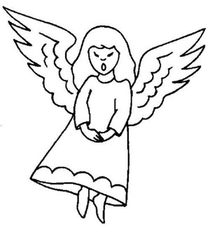 儿童人物简笔画图片：天使
