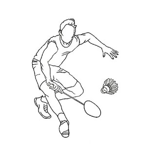 羽毛球运动员简笔画