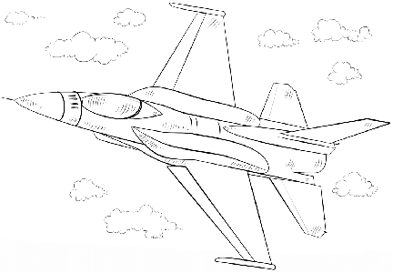 科幻航空飞机简笔画图片