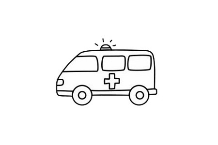 救护车怎么画简单又漂亮四年级 救护车简笔画步骤图片