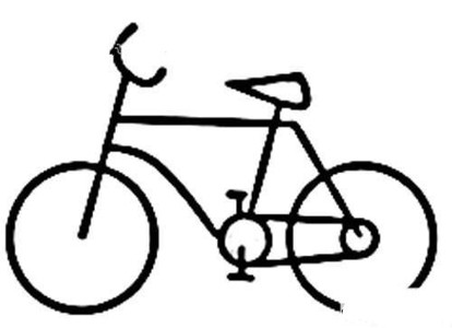 自行车简笔画图片
