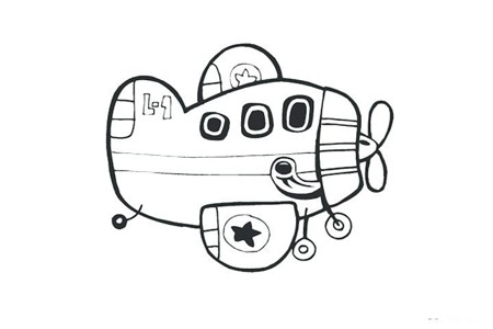 卡通小飞机简笔画图片