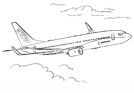 波音737简笔画图片图片