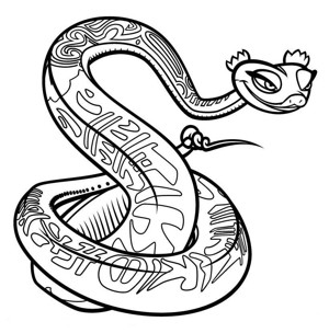 蛇简笔画 恐怖 卡通图片
