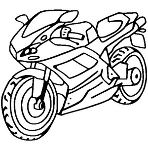 摩托车简笔画 杜卡迪摩托车简笔画图片