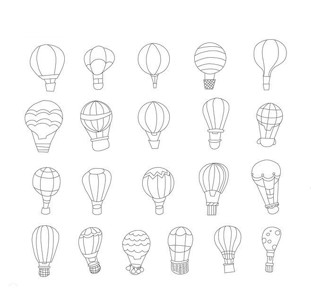 各种热气球的画法