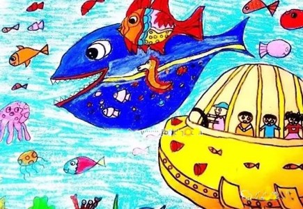 遨游海底世界儿童画