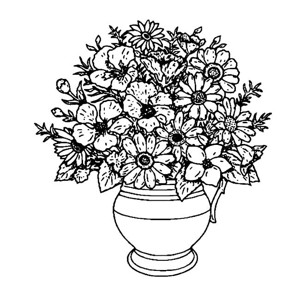 花瓶里的花素描简笔画花 花瓶里的花素描植物花简笔画步骤图片大全