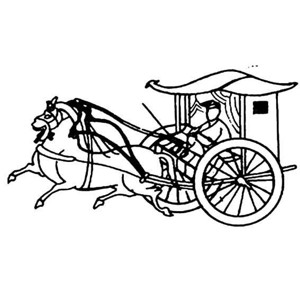 中国古代马车简笔画