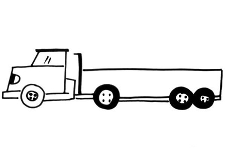 画大卡车简单图片